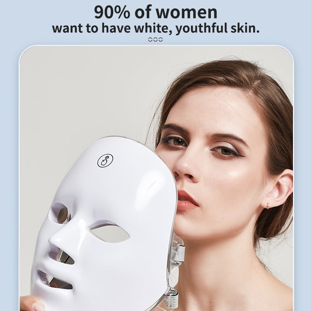 7-Color LED Light Therapy Face Mask – Rejuvenate & Glow